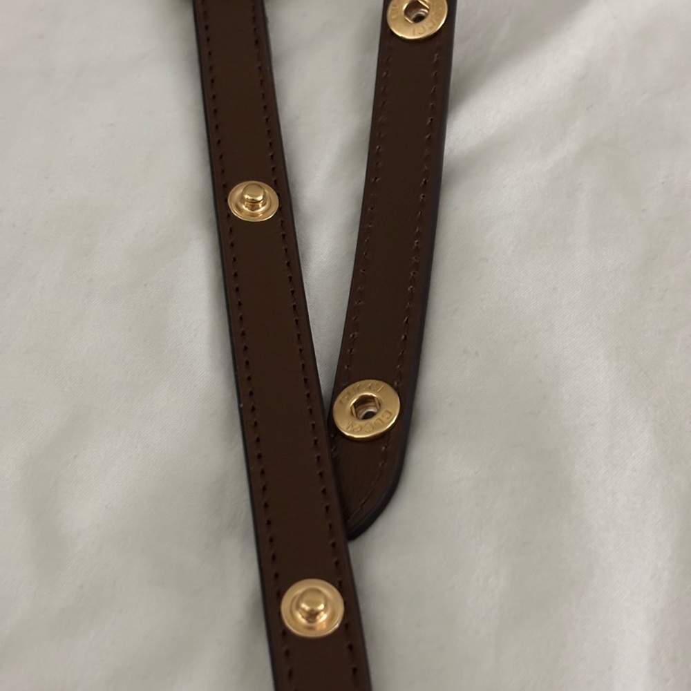 Gucci Brown and Gold Clutch with Monogram Design - Picture 8 of 10